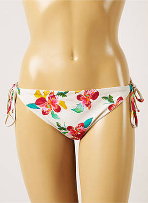 Maudymosi kelnaitės gėlių raštas bikini baltas BANANA MOON moteris