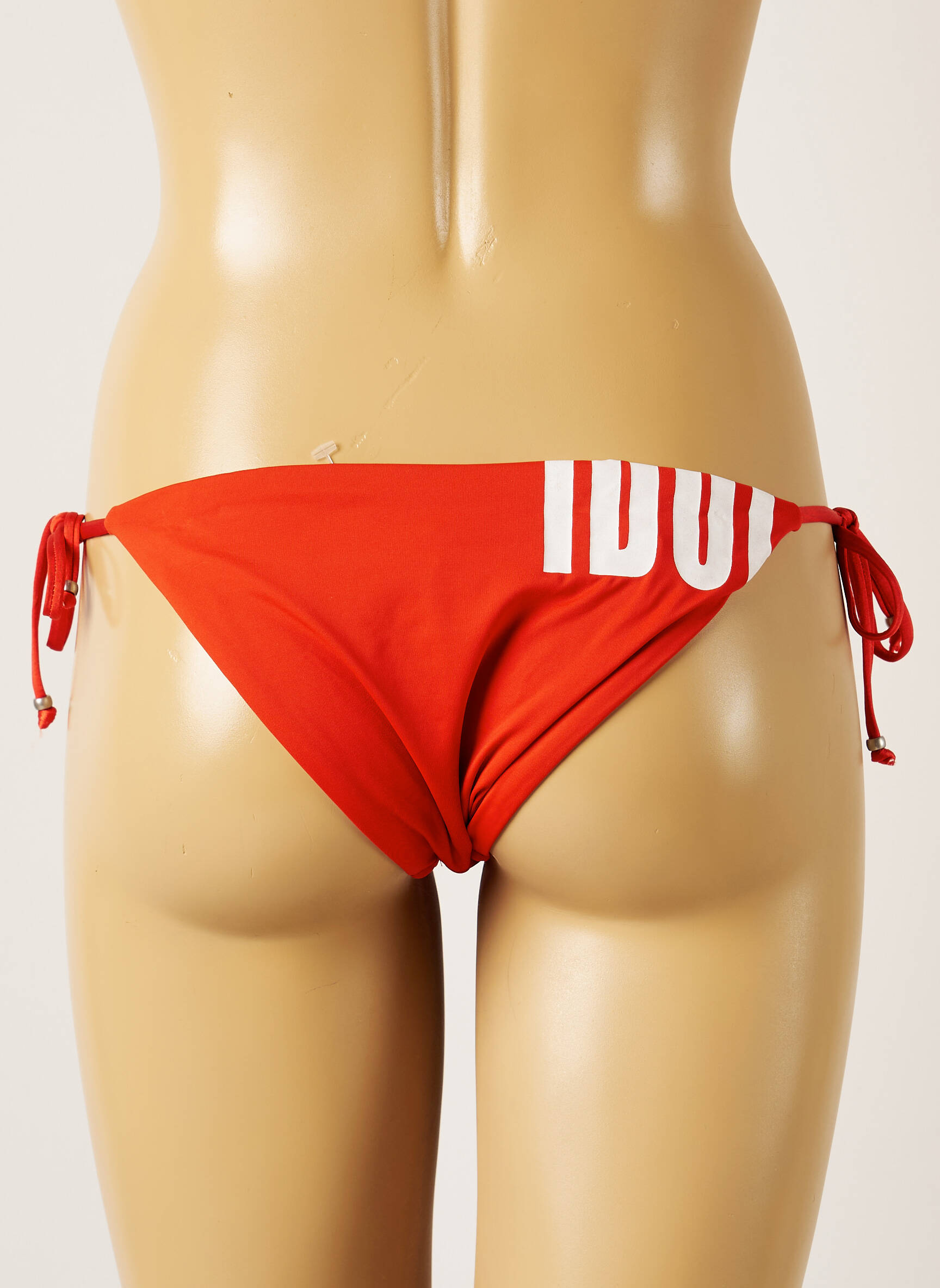 Maudymosi kelnaitės užsegimas su raišteliais bikini oranžinė BANANA MOON moteris