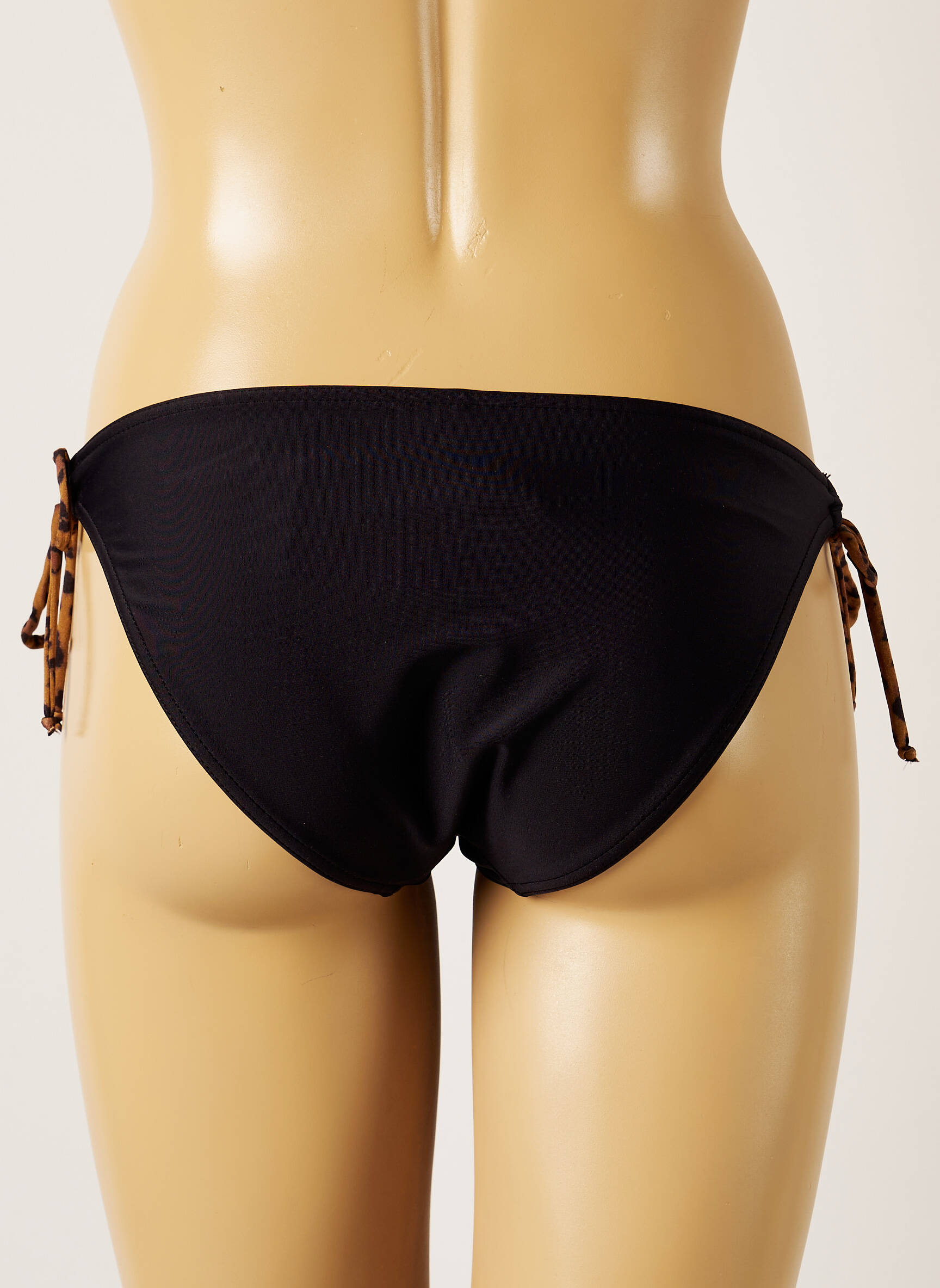 Maudymosi kelnaitės užsegimas su raišteliais bikini juodas BANANA MOON moteris