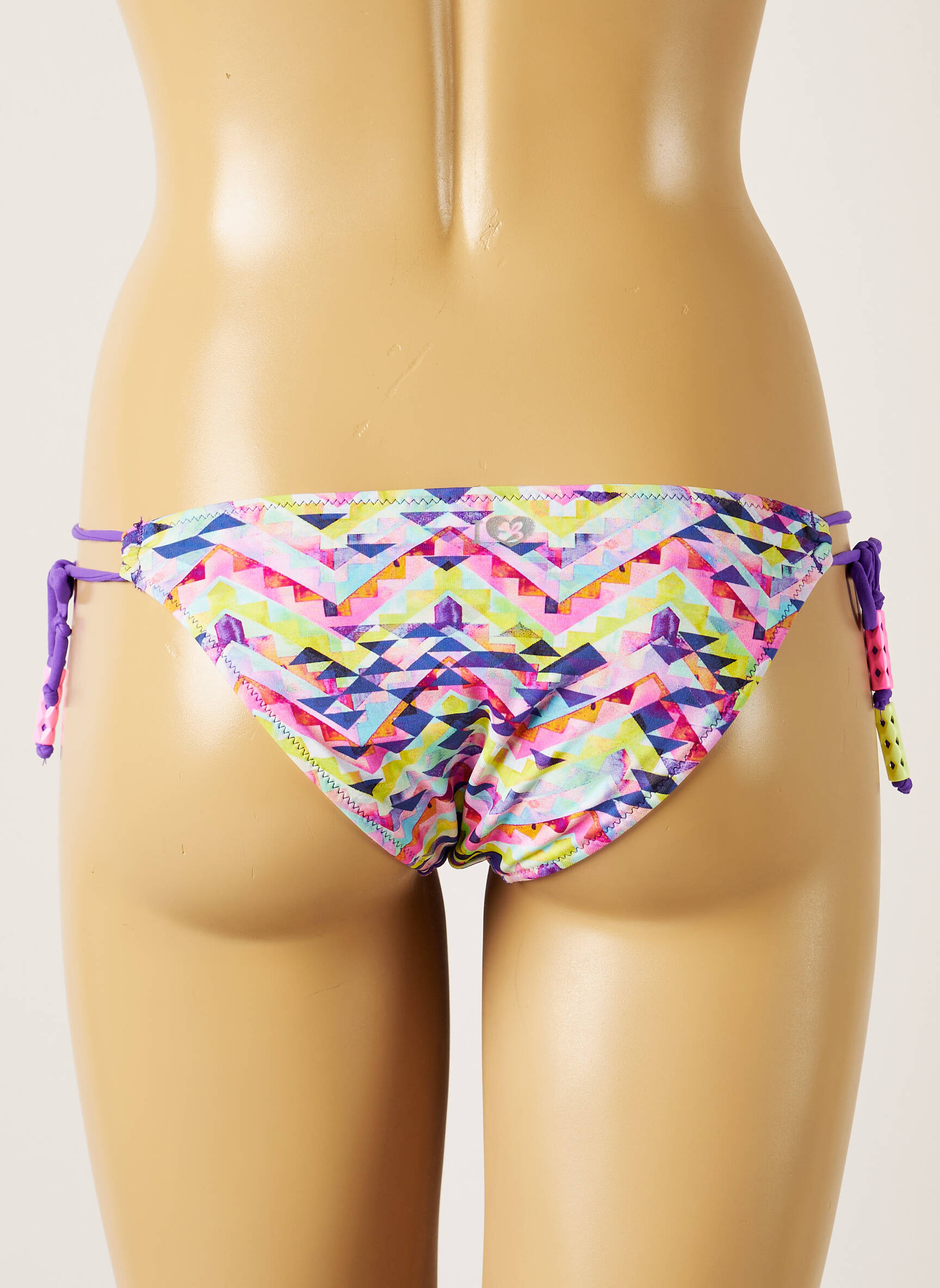 Maudymosi kelnaitės užsegimas su raišteliais bikini mėlyna BANANA MOON moteris