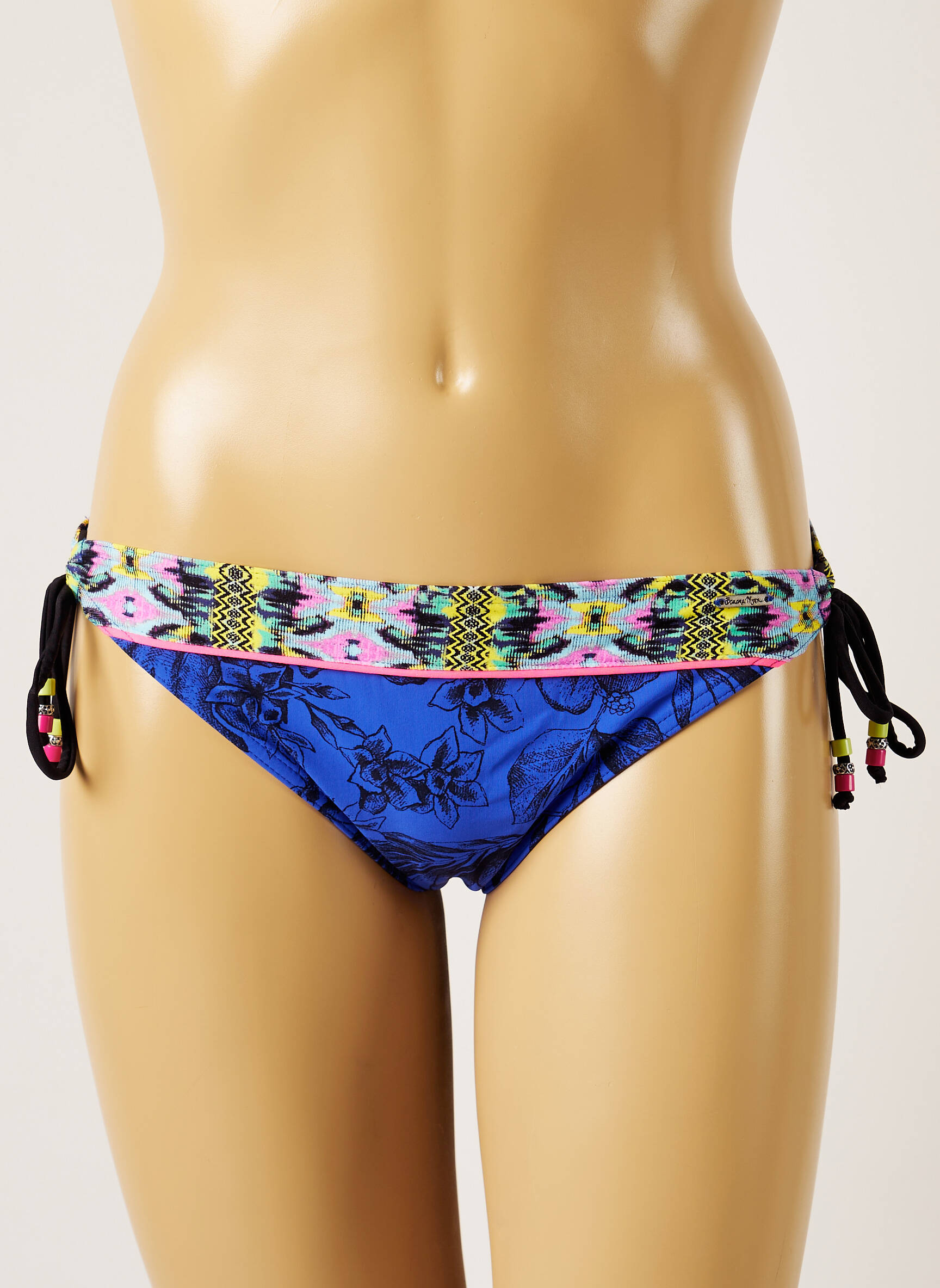 Maudymosi kelnaitės tiesioginis dažymas spausdinimas bikini mėlyna BANANA MOON moteris