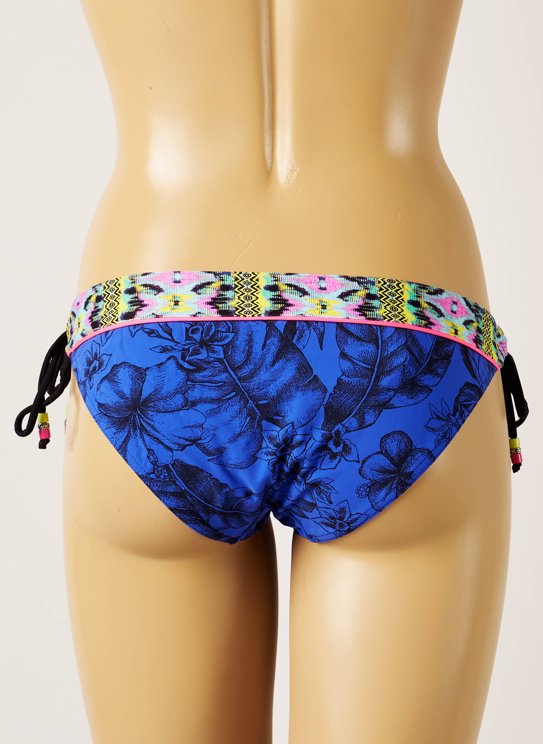 Maudymosi kelnaitės tiesioginis dažymas spausdinimas bikini mėlyna BANANA MOON moteris