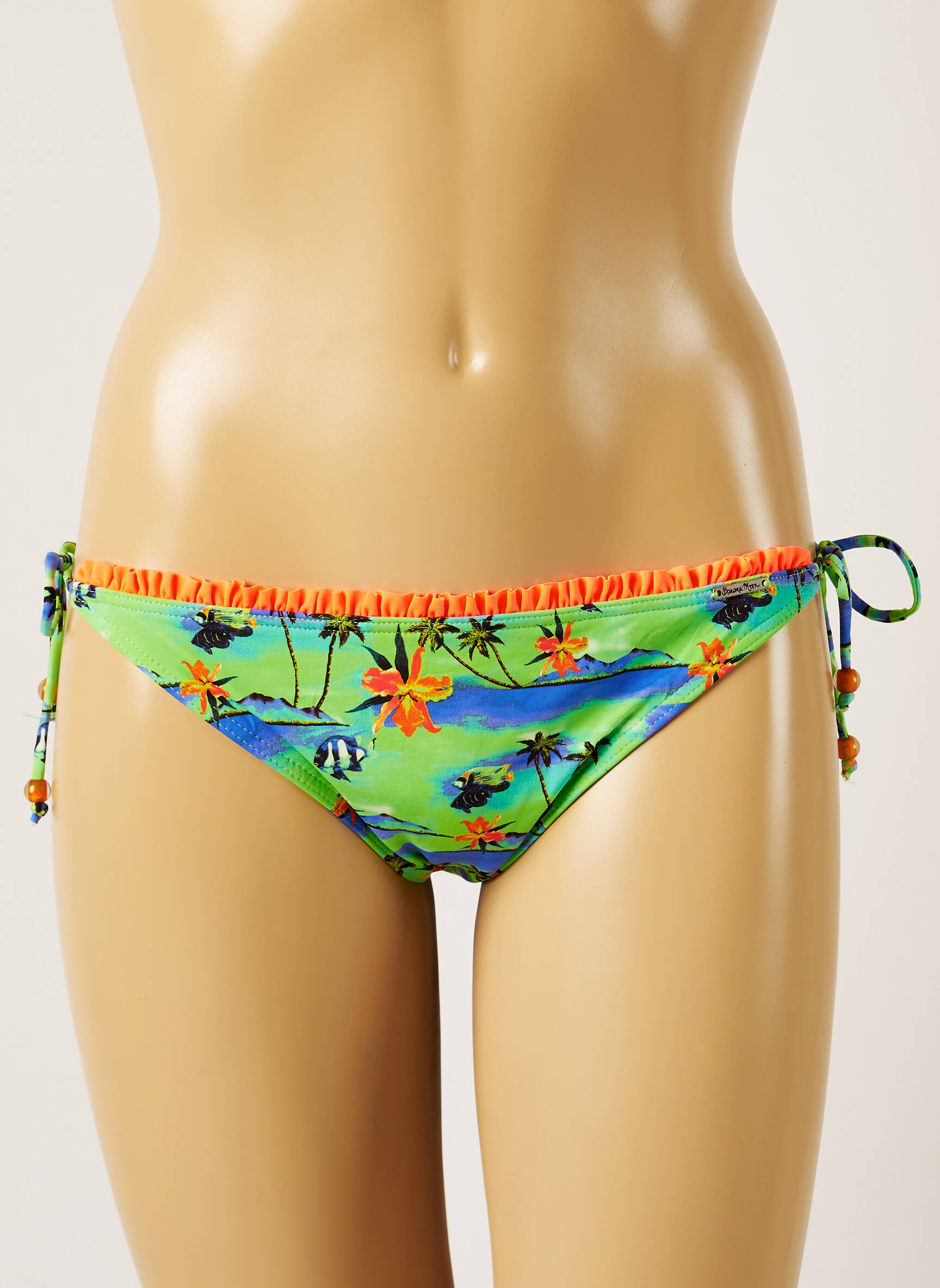 Maudymosi kelnaitės tiesioginis dažymas spausdinimas bikini žalias BANANA MOON moteris