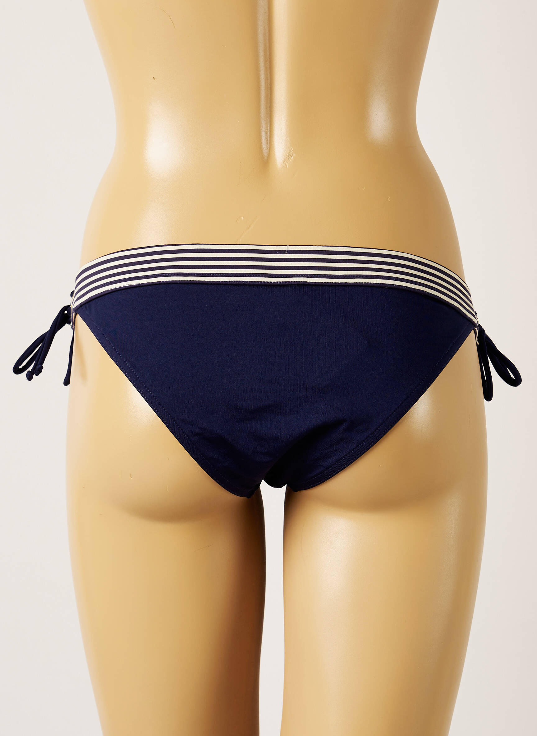 Maudymosi kelnaitės užsegimas su raišteliais bikini mėlyna BANANA MOON moteris