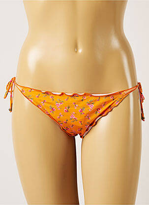 Maudymosi kelnaitės užsegimas su raišteliais bikini oranžinė BANANA MOON moteris