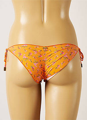 Maudymosi kelnaitės užsegimas su raišteliais bikini oranžinė BANANA MOON moteris