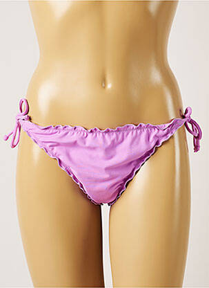 Maudymosi kelnaitės užsegimas su raišteliais bikini violetinis BANANA MOON moteris