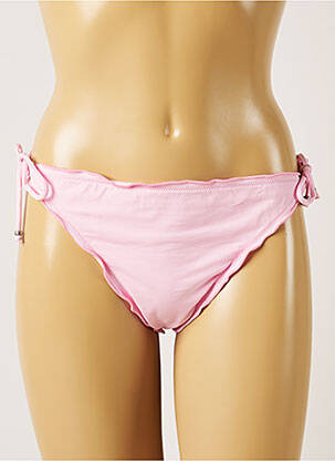 Maudymosi kelnaitės užsegimas su raišteliais bikini rožinė BANANA MOON moteris