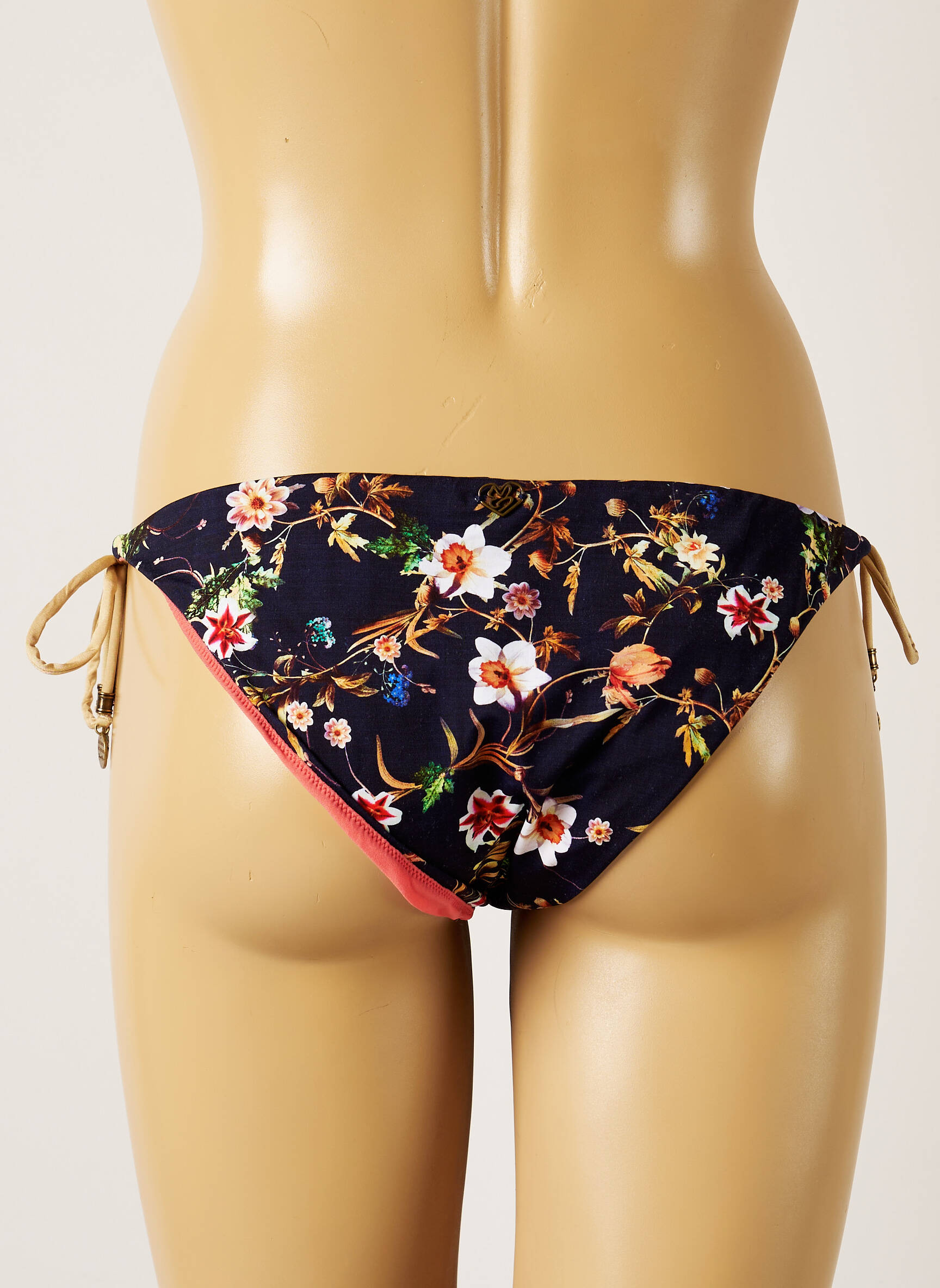 Maudymosi kelnaitės gėlių raštas bikini mėlyna BANANA MOON moteris