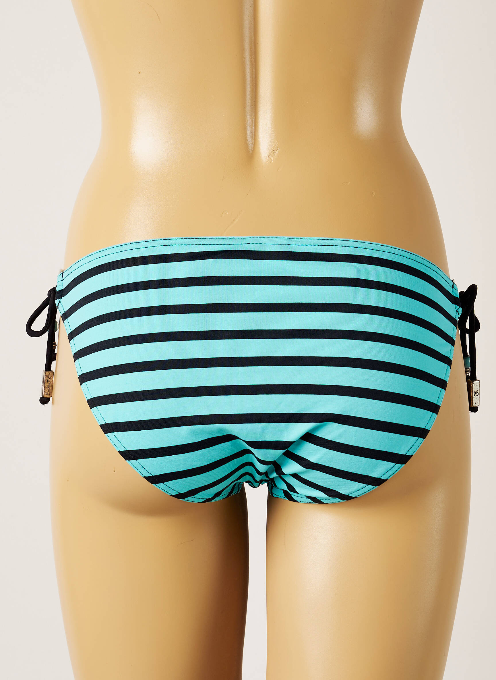 Maudymosi kelnaitės užsegimas su raišteliais bikini mėlyna BANANA MOON moteris