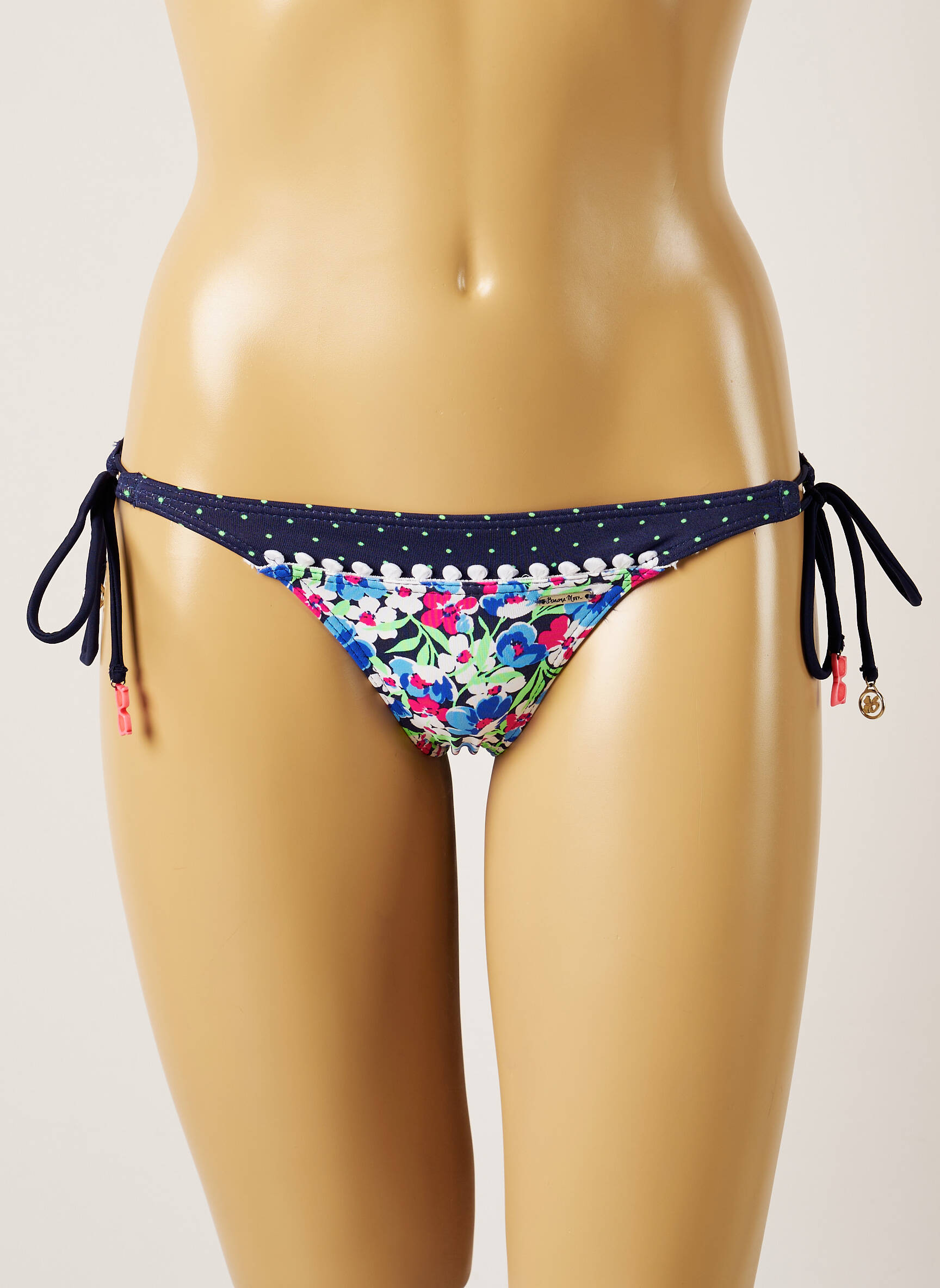 Maudymosi kelnaitės fantazijos raštas bikini mėlyna BANANA MOON moteris