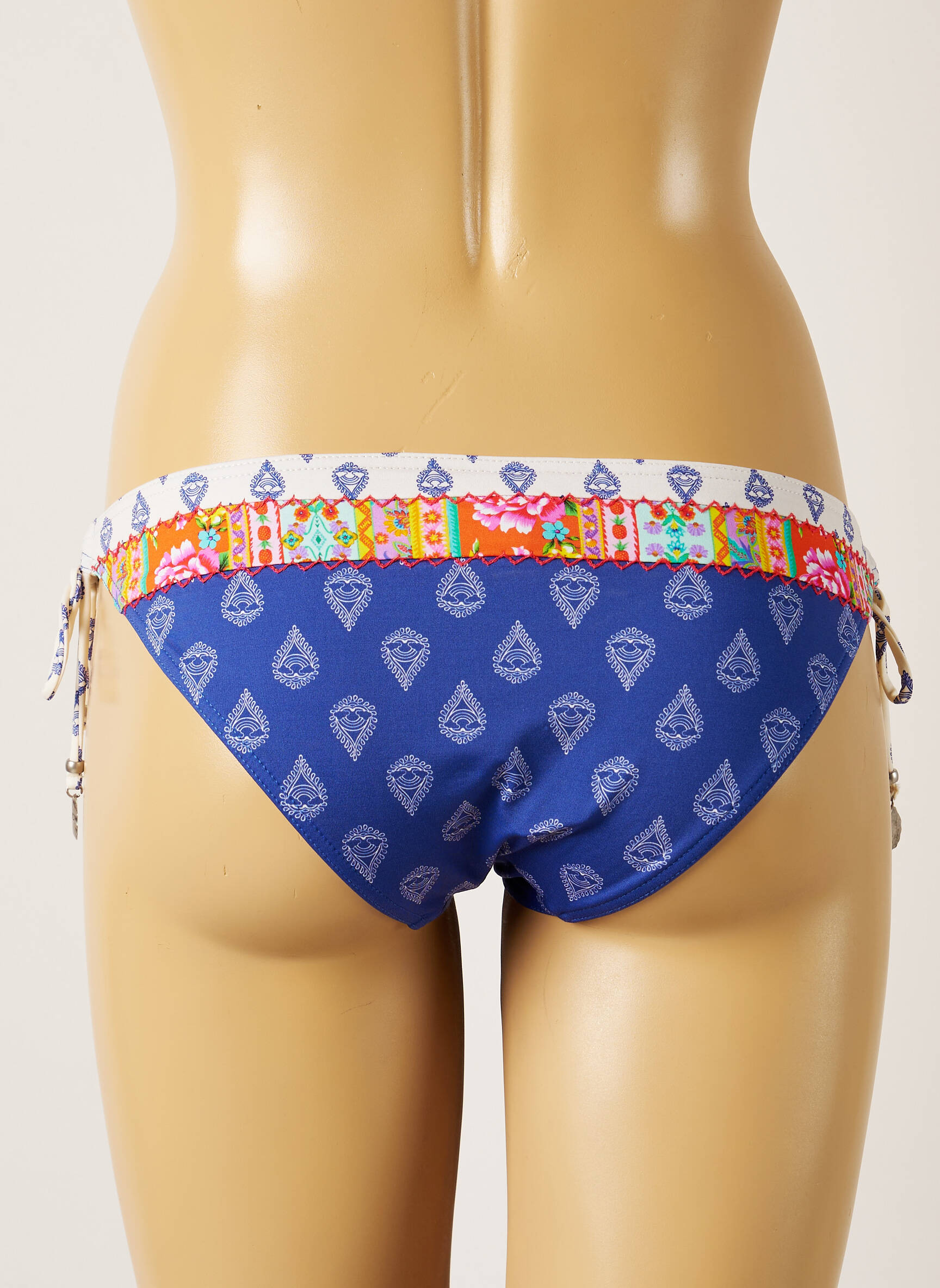 Maudymosi kelnaitės fantazijos raštas bikini mėlyna BANANA MOON moteris