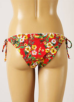 Maudymosi kelnaitės gėlių raštas bikini raudona BANANA MOON moteris