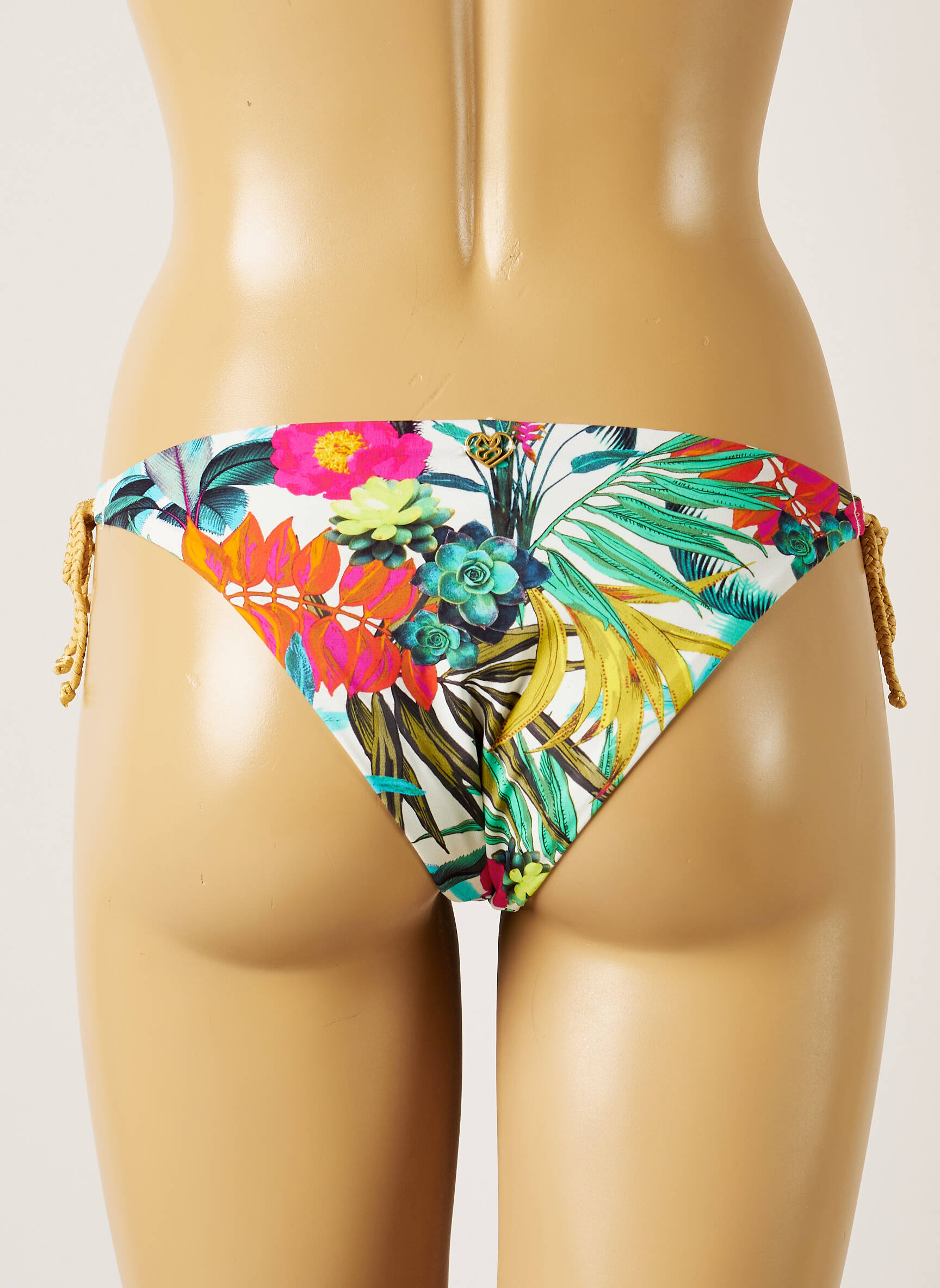 Maudymosi kelnaitės gėlių raštas bikini mėlyna BANANA MOON moteris