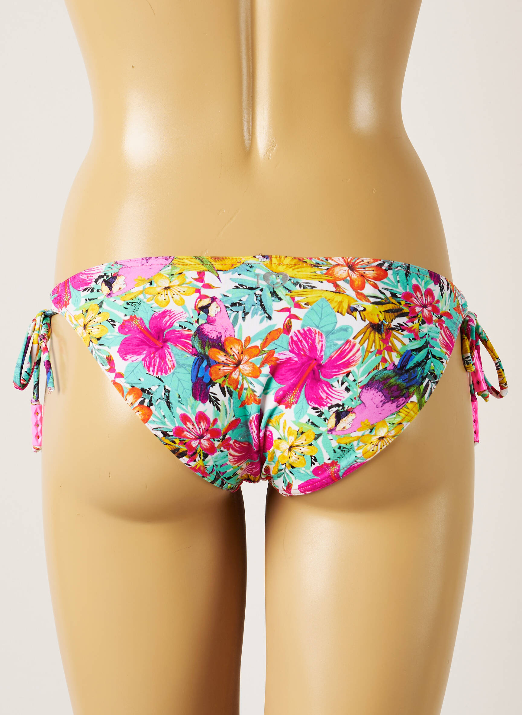Maudymosi kelnaitės gėlių raštas bikini rožinė BANANA MOON moteris
