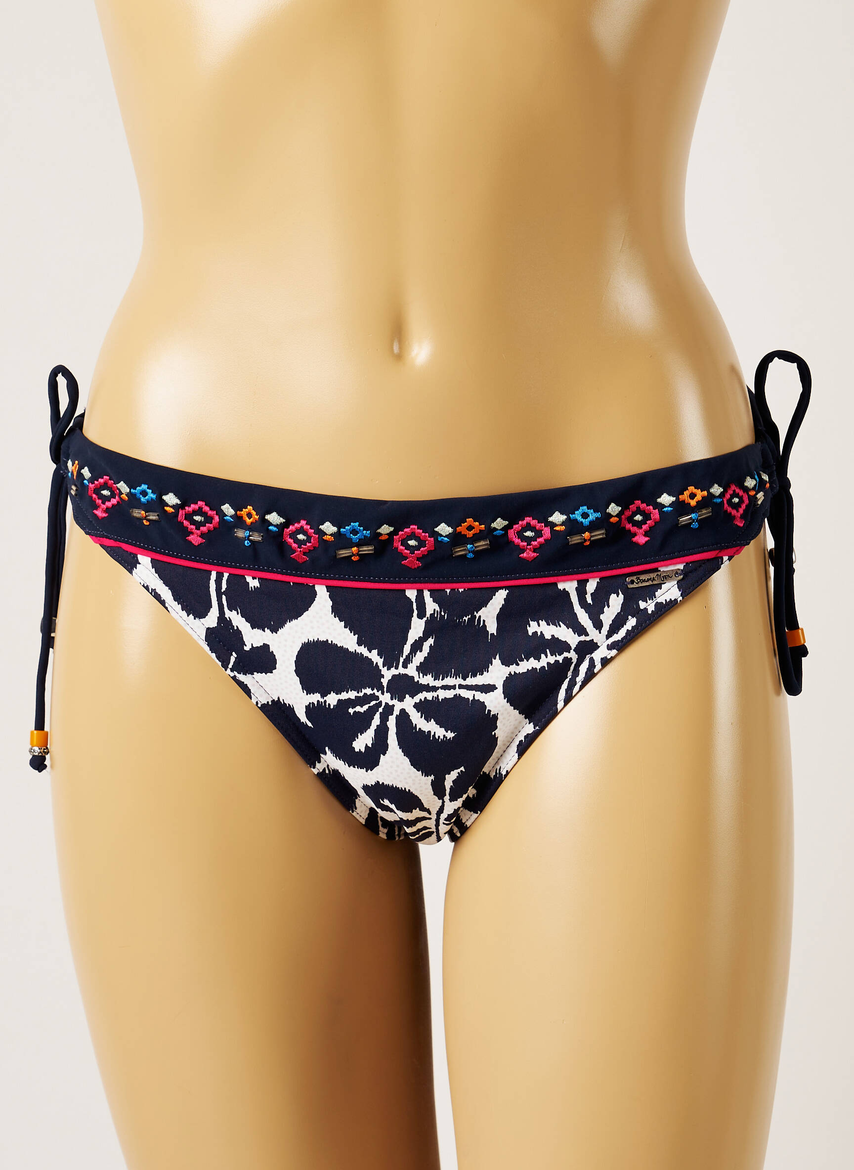Maudymosi kelnaitės tiesioginis dažymas spausdinimas bikini mėlyna BANANA MOON moteris