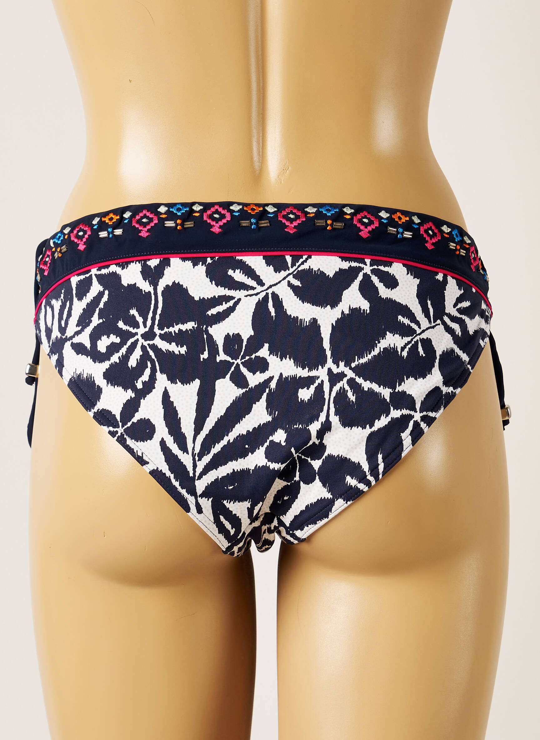 Maudymosi kelnaitės tiesioginis dažymas spausdinimas bikini mėlyna BANANA MOON moteris