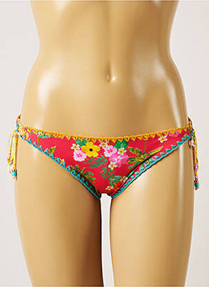 Maudymosi kelnaitės gėlių raštas bikini raudona BANANA MOON moteris
