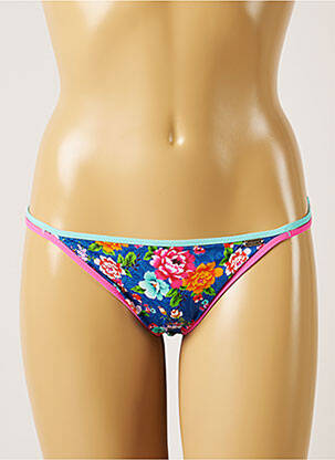 Maudymosi kelnaitės gėlių raštas bikini mėlyna BANANA MOON moteris