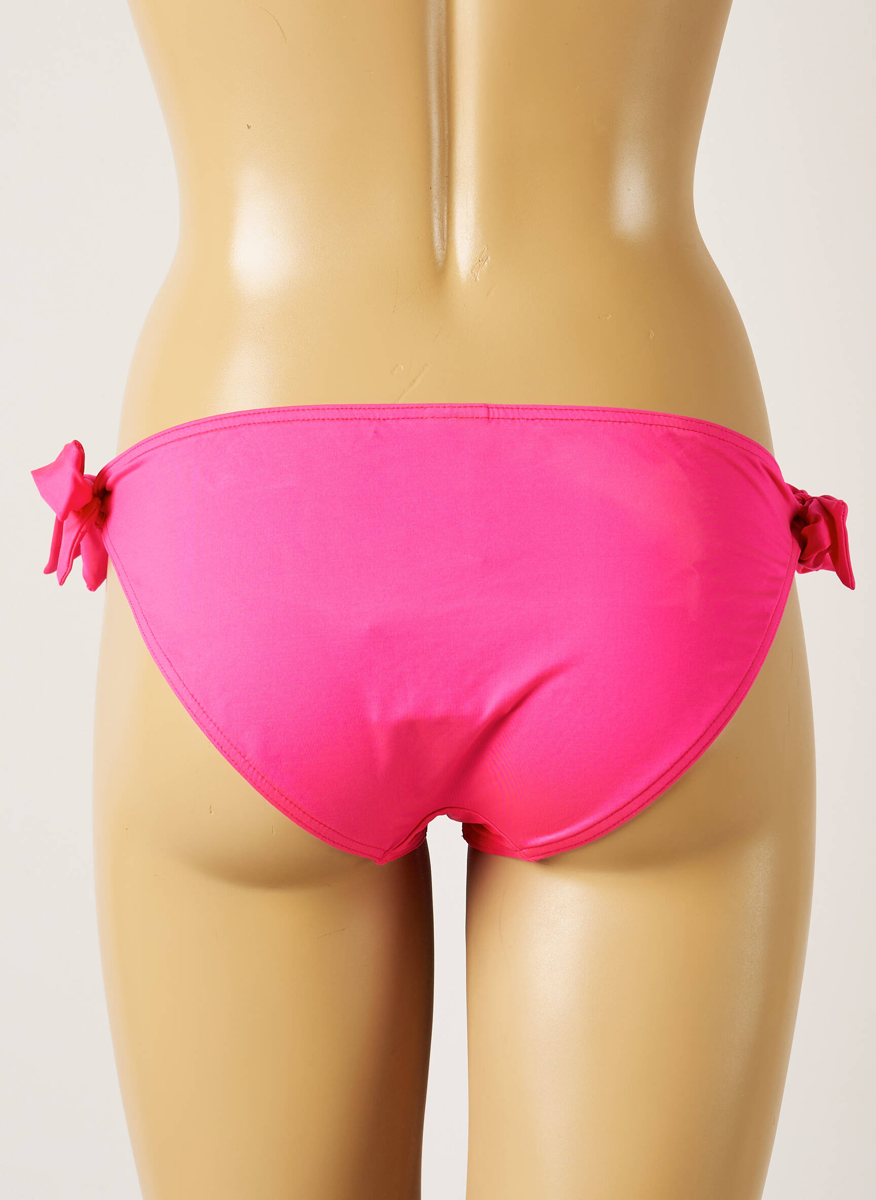 Maudymosi kelnaitės satino efektas bikini rožinė LIVIA moteris