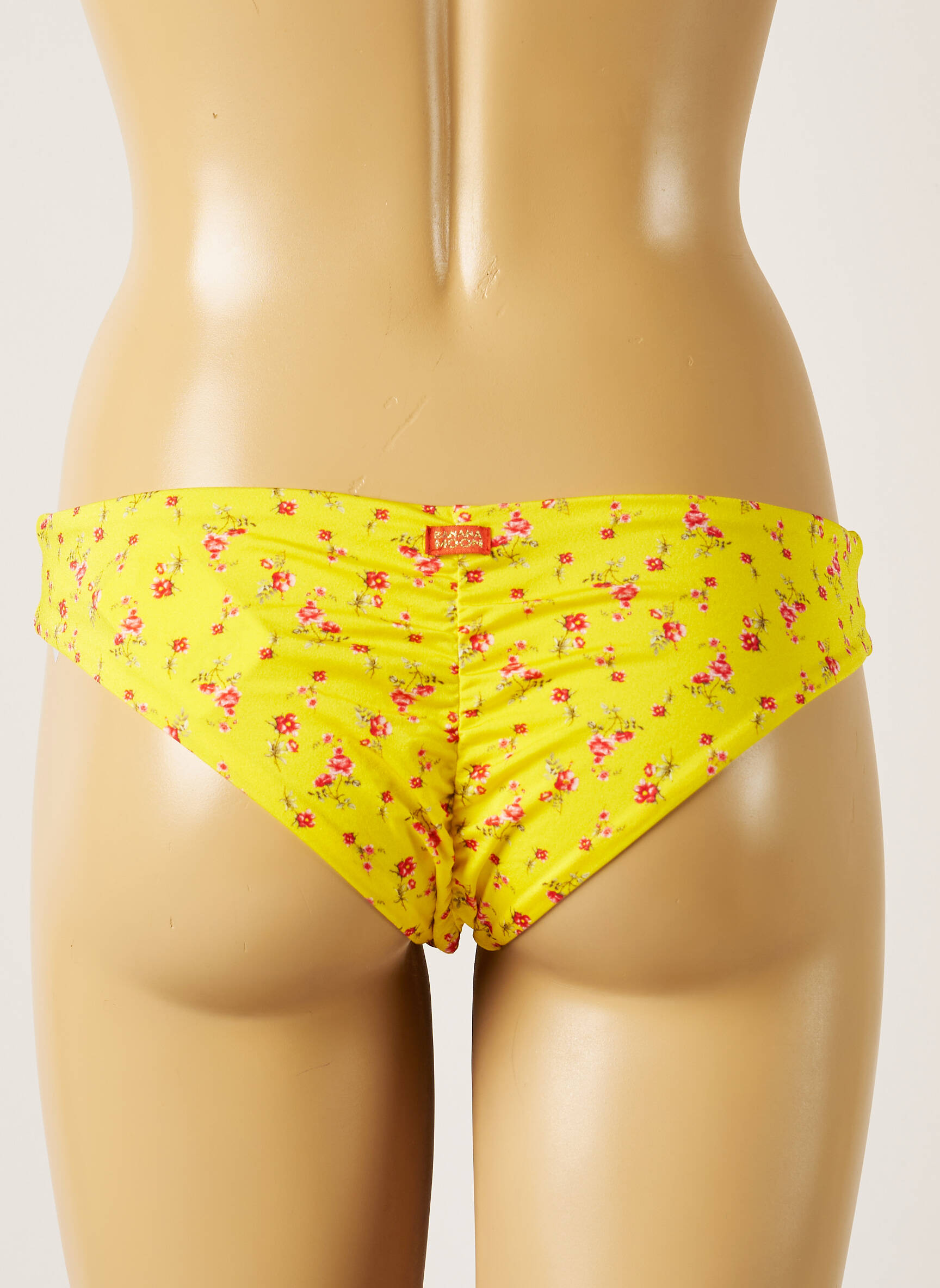 Maudymosi kelnaitės gėlių raštas bikini geltona BANANA MOON moteris