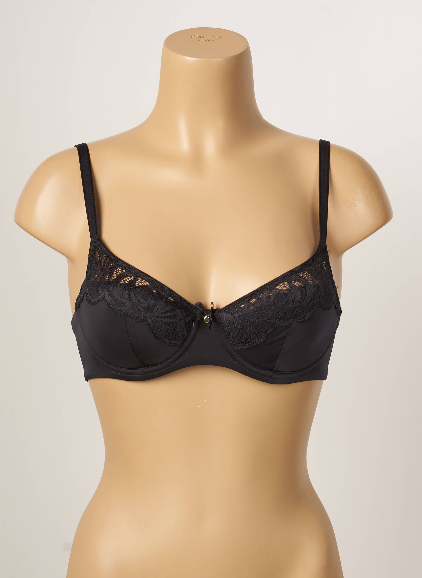 Liemenėlė push-up liemenėlė su aukštu palaikymu push-up liemenėlė su aukštu palaikymu juodas FEMILET moteris