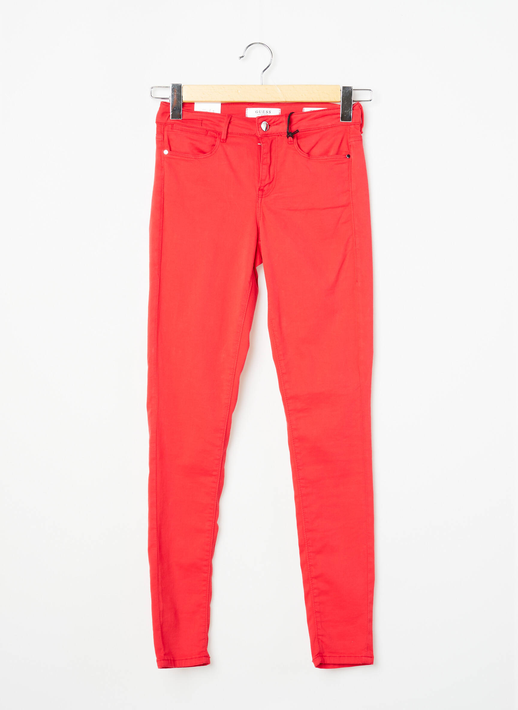 Lieknos kelnės raudona GUESS moteris