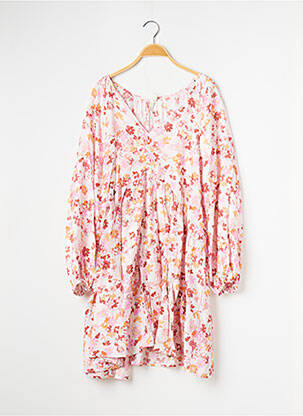 Pusilgių suknelė gėlių raštas ilgos rankovės rožinė H&M moteris