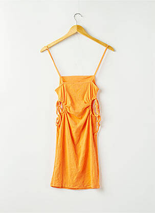 Trumpa suknelė centrinė iškirptė plonos dirželiai oranžinė ZARA moteris