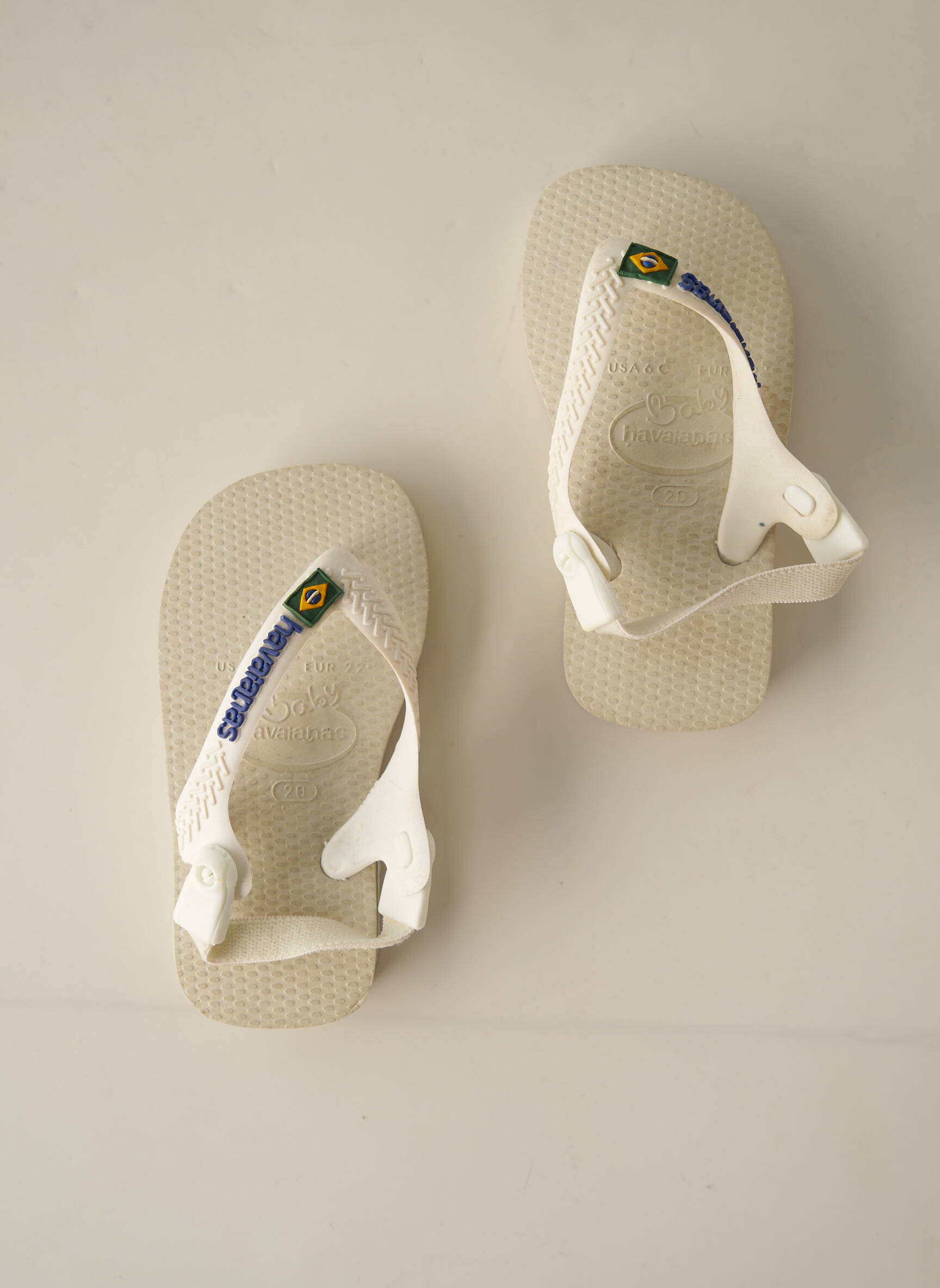 Šlepetės apvalus mygtukas baltas HAVAIANAS vaikas