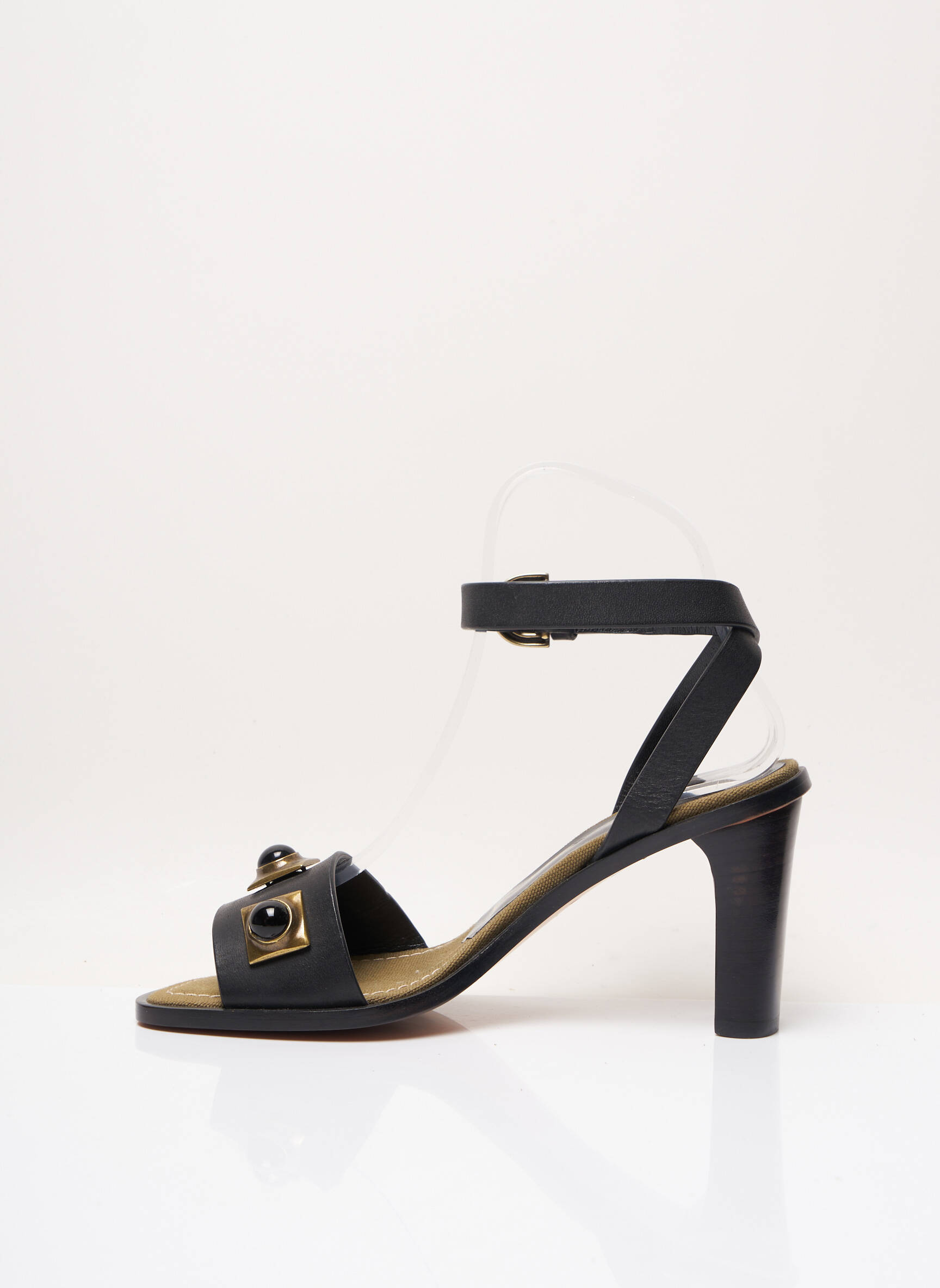 Sandalai/nu pėdos satino audinys kulnas nuo 7 iki 9 cm juodas ETRO  moteris