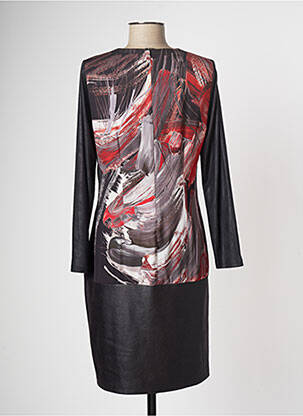 Trumpa suknelė užtrauktukas gale ilgos rankovės oranžinė GUY DUBOUIS moteris