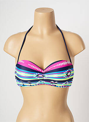 Maudymosi viršūnė tamprumas aukštas balkoninis liemenėlė juodas MON PETIT BIKINI moteris