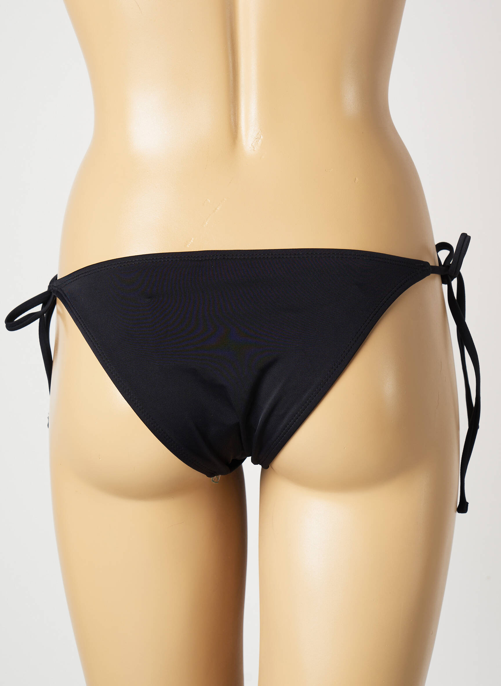 Maudymosi kelnaitės satino audinys bikini juodas MON PETIT BIKINI moteris
