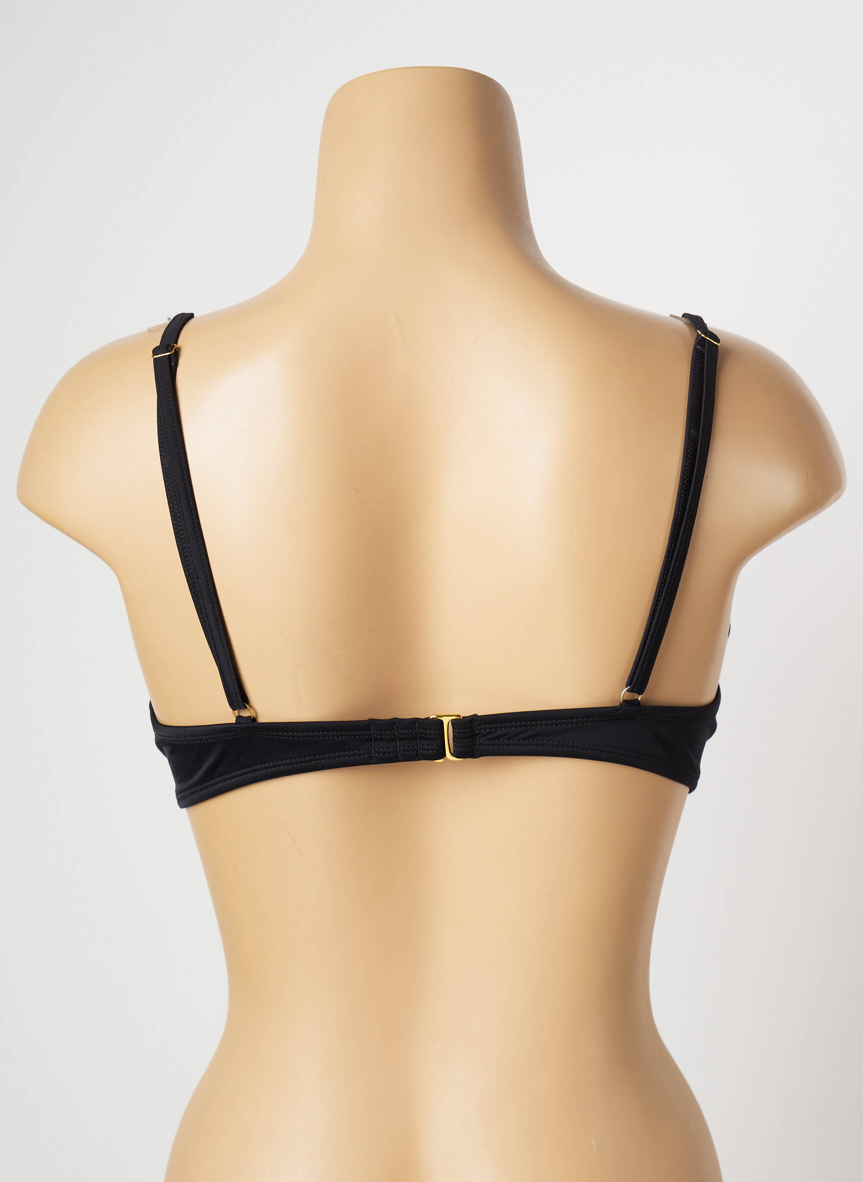 Maudymosi viršūnė reguliuojamos elastinės petnešos aukštas balkoninis liemenėlė juodas MON PETIT BIKINI moteris