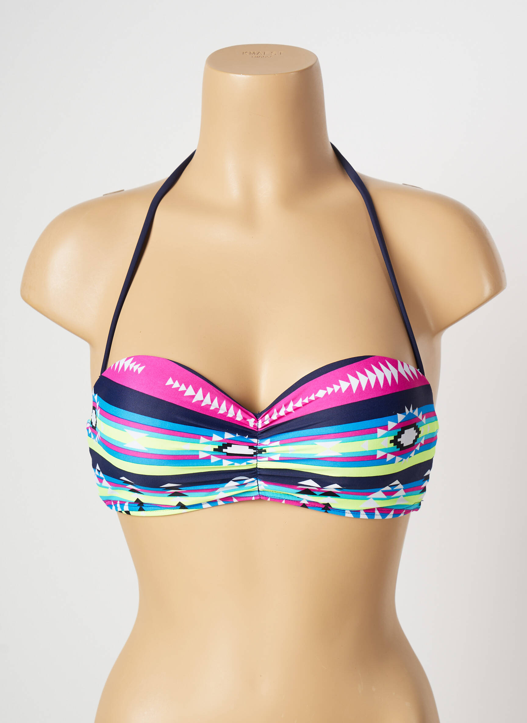 Maudymosi viršūnė tamprumas aukštas balkoninis liemenėlė juodas MON PETIT BIKINI moteris