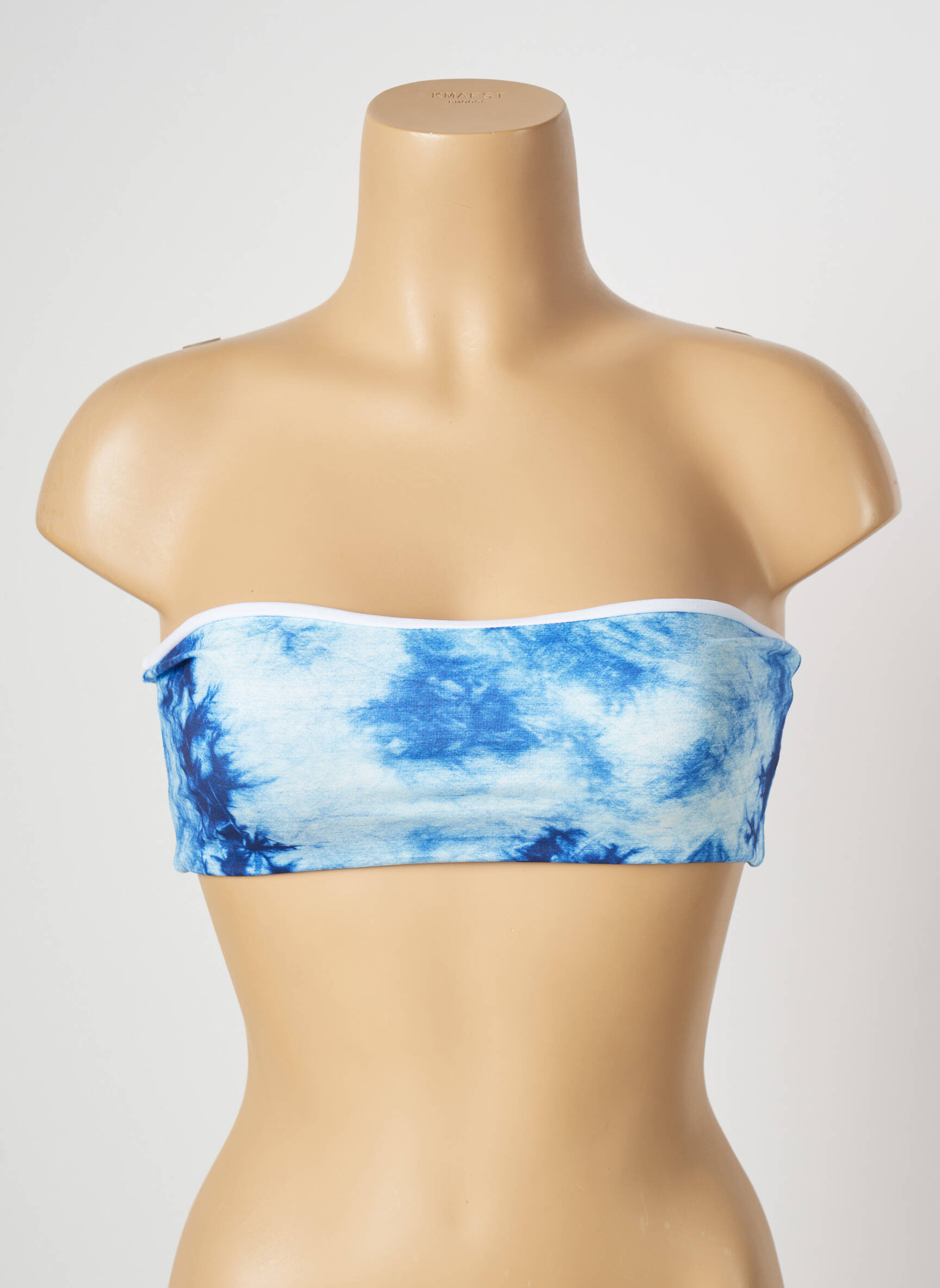 Maudymosi viršūnė tamprumas viršutinė juostelė mėlyna MON PETIT BIKINI moteris