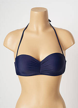 Maudymosi viršūnė tamprumas viršutinė juostelė mėlyna MON PETIT BIKINI moteris