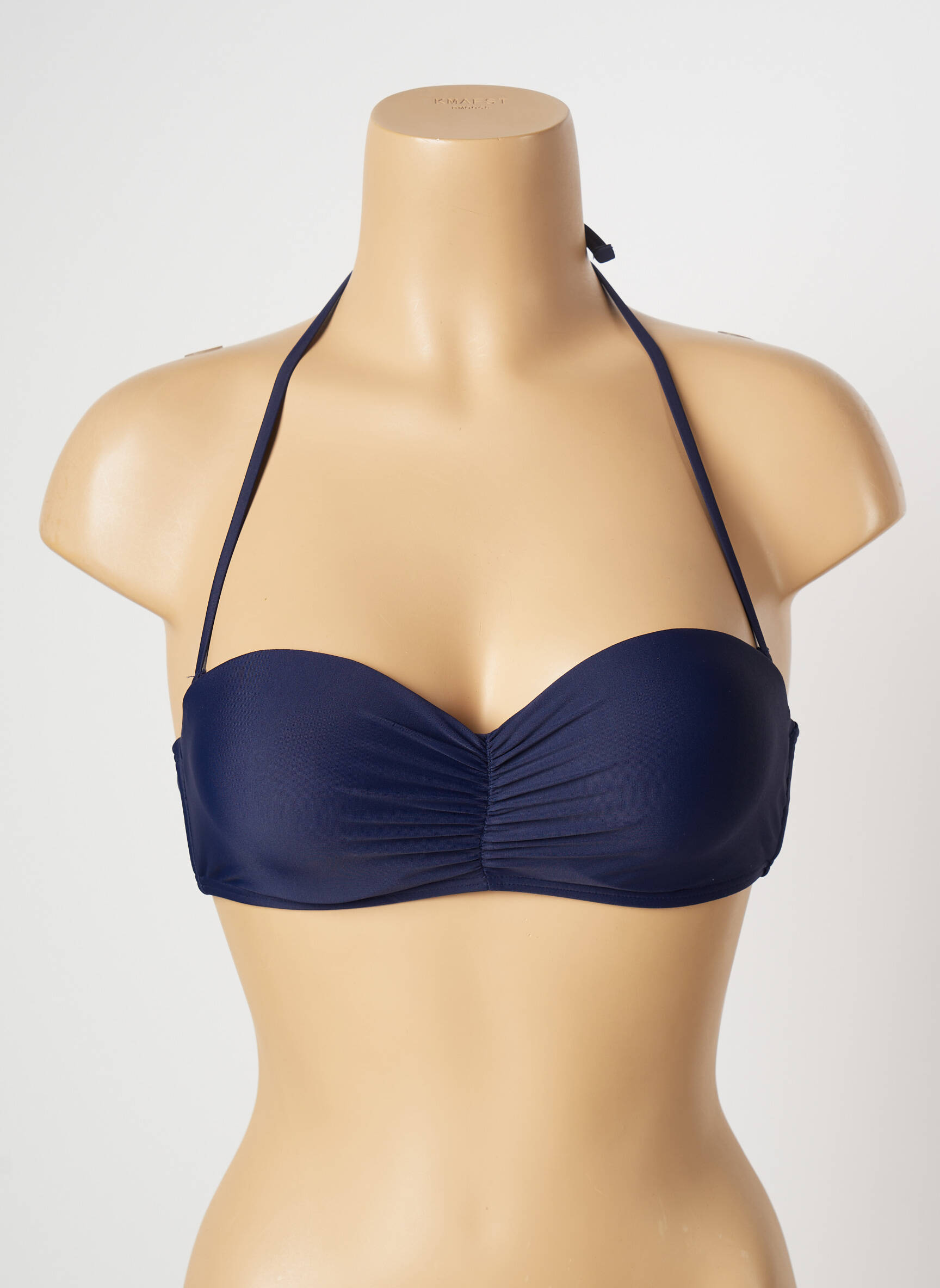 Maudymosi viršūnė tamprumas viršutinė juostelė mėlyna MON PETIT BIKINI moteris
