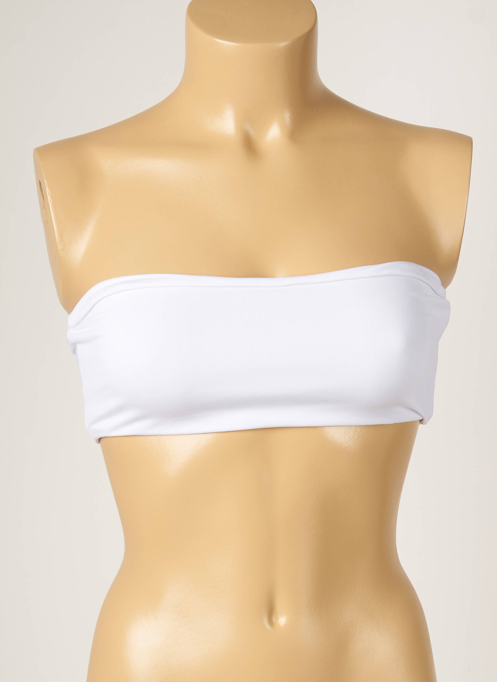 Maudymosi viršūnė tamprumas viršutinė juostelė baltas MON PETIT BIKINI moteris
