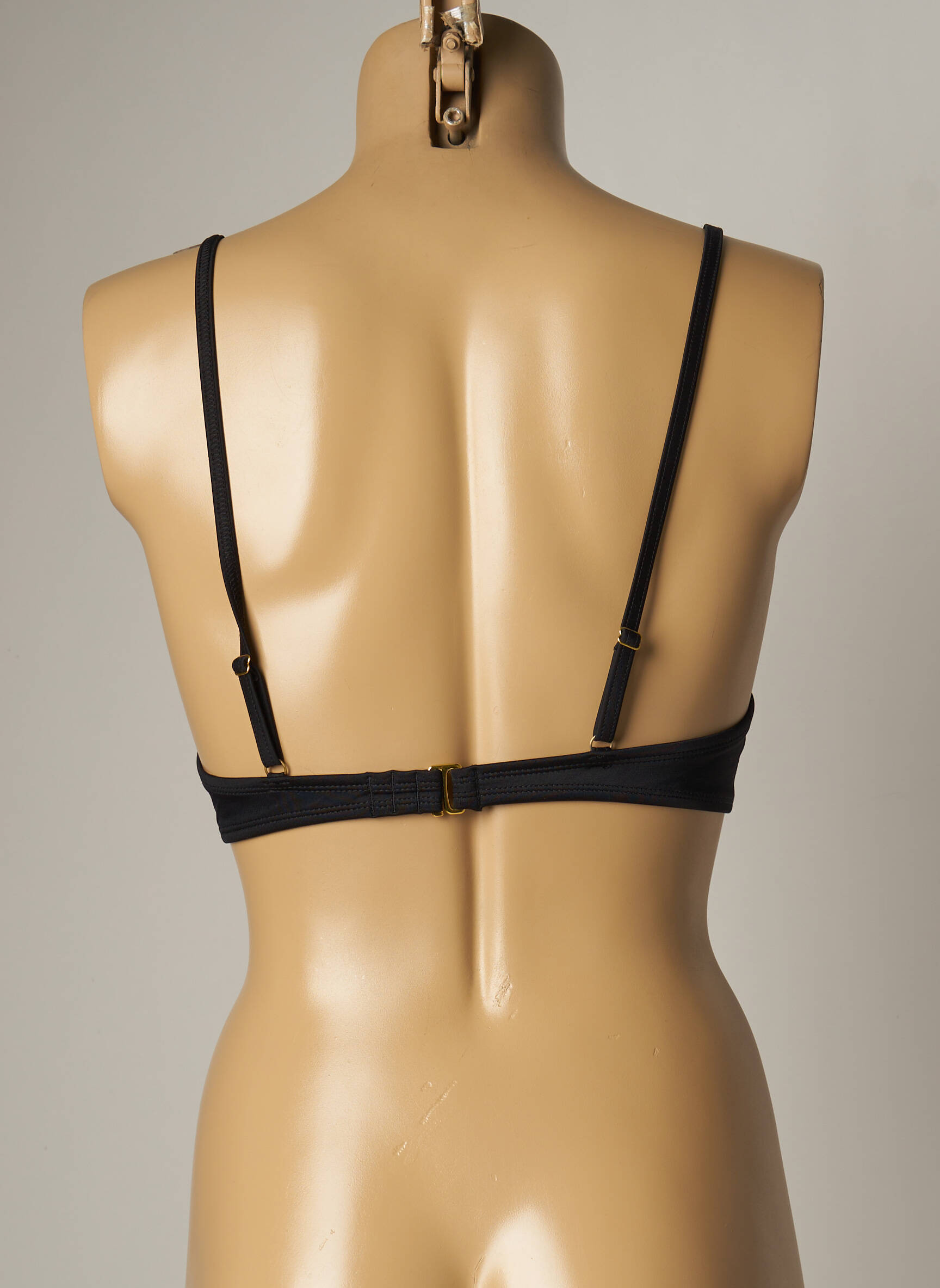 Maudymosi viršūnė reguliuojamos elastinės petnešos push-up liemenėlė su aukštu palaikymu juodas MON PETIT BIKINI moteris