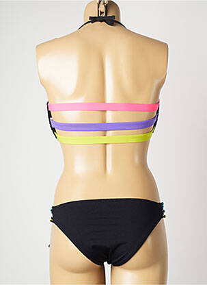 Dvivietis maudymosi kostiumėlis tamprumas formuojantis liemenėlė su aukštu palaikymu juodas BANANA MOON moteris