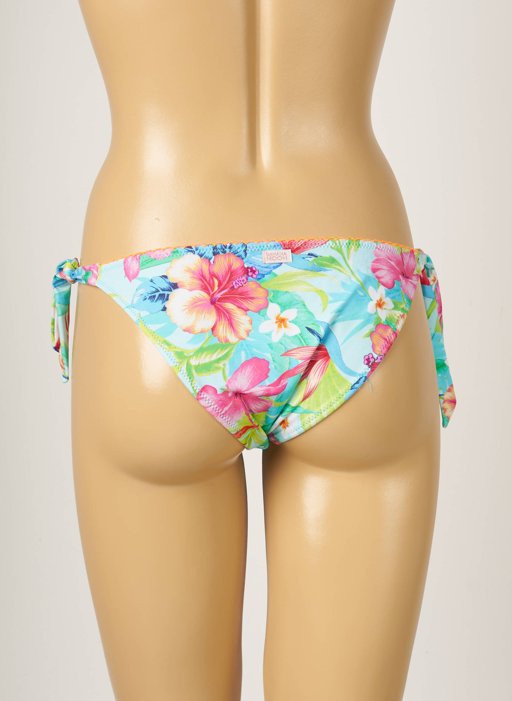 Maudymosi kelnaitės gėlių raštas bikini mėlyna BANANA MOON moteris