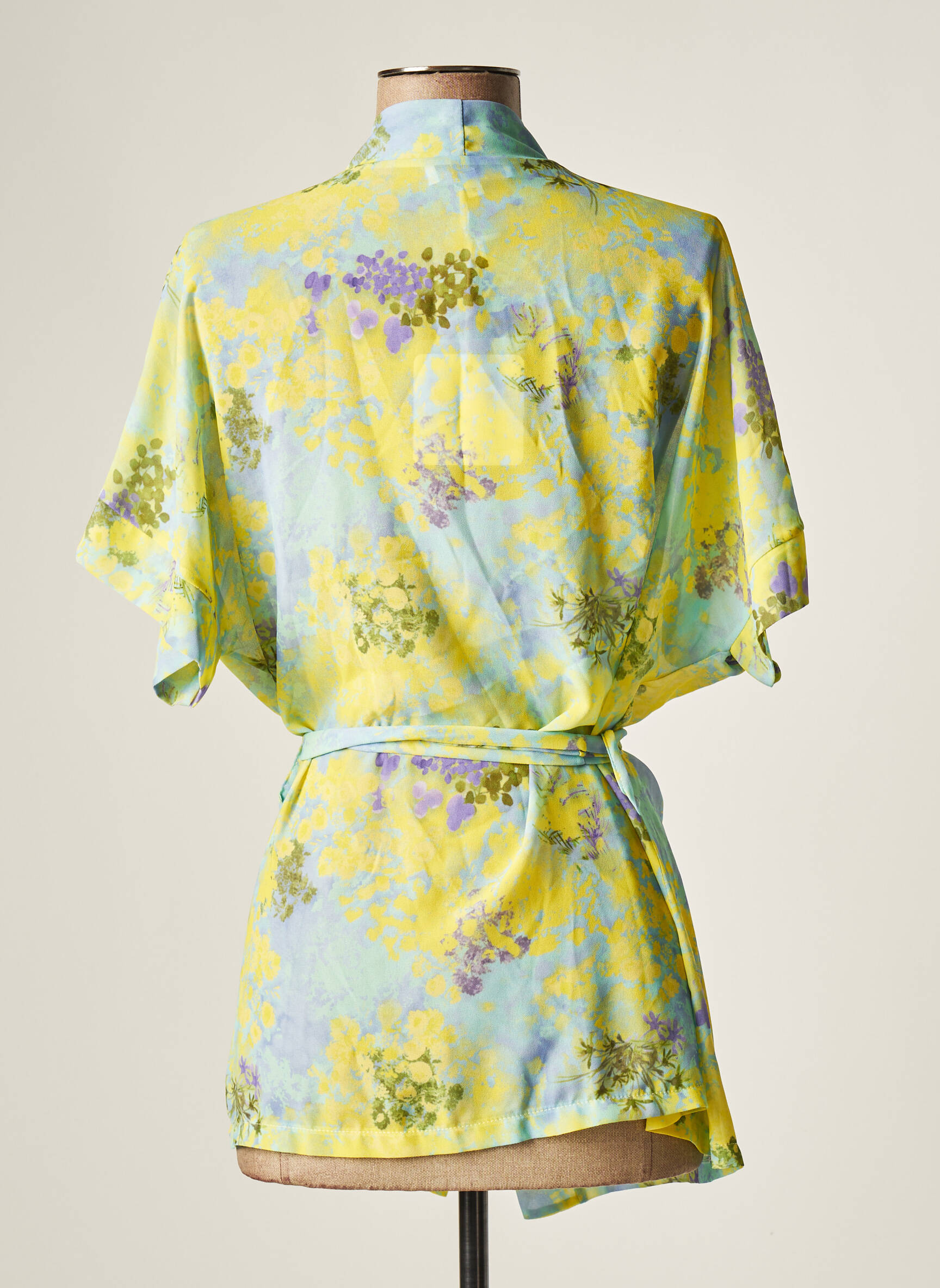 Kimono striukė fantazijos raštas geltona BELLITA moteris