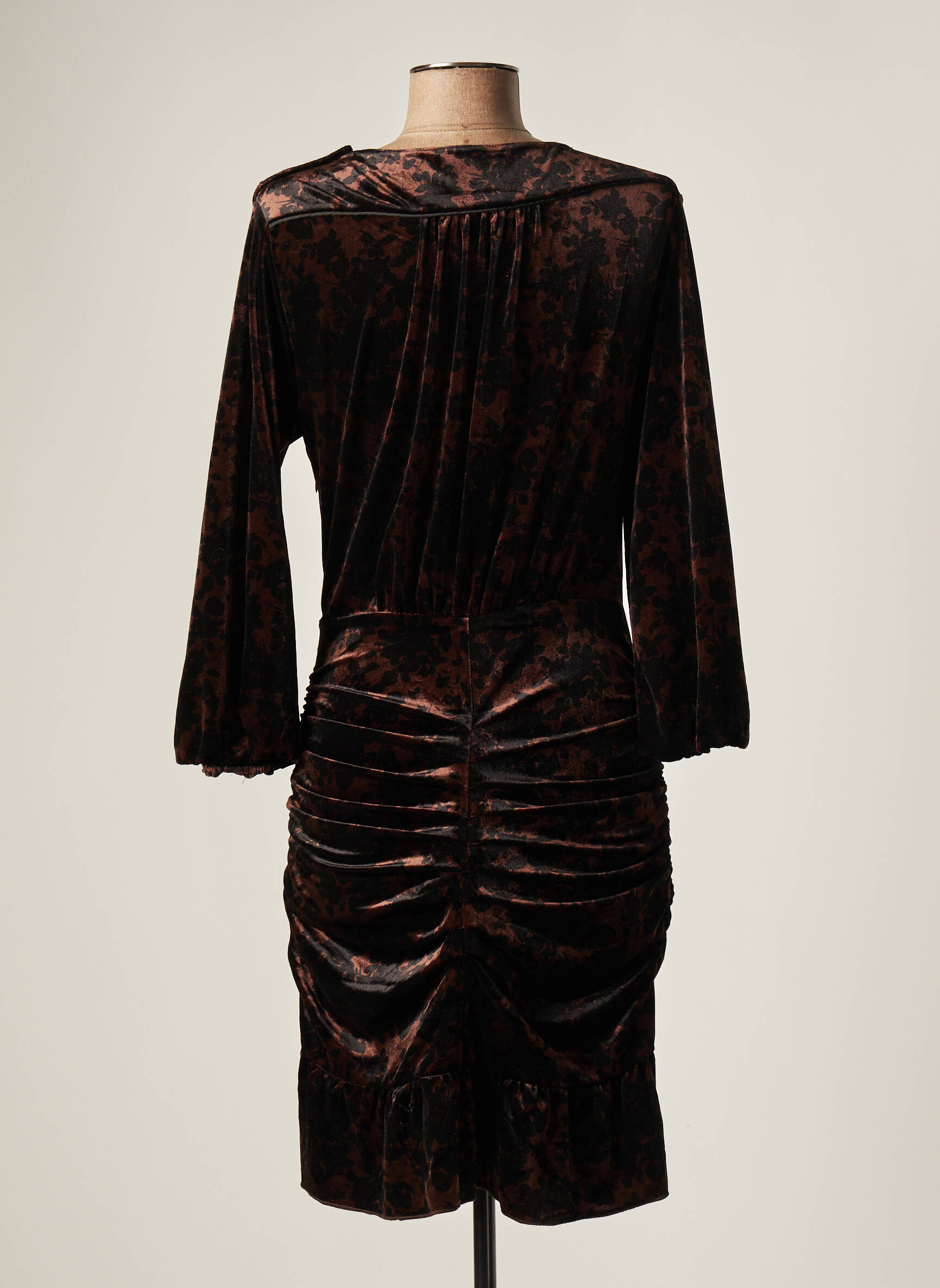Pusilgių suknelė rudas DEUX. BY ELINE DE MUNCK moteris