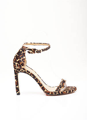 Sandalai/nu pėdos satino audinys kulnas nuo 7 iki 9 cm rudas STUART WEITZMAN moteris