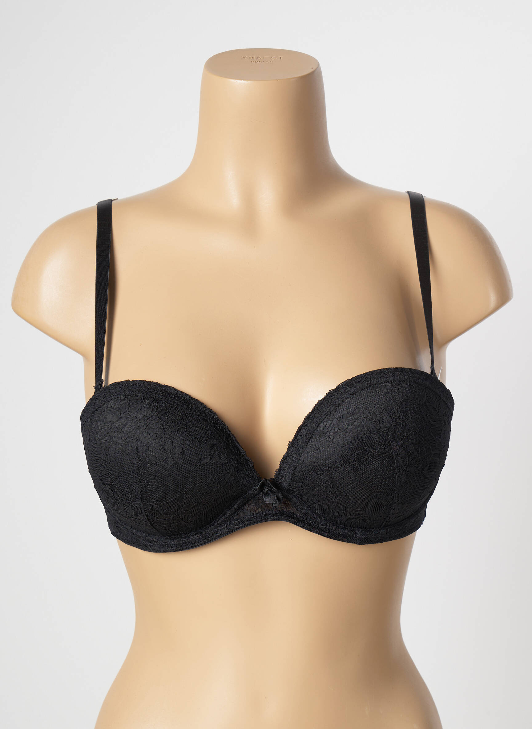 Liemenėlė push-up liemenėlė su aukštu palaikymu push-up liemenėlė su aukštu palaikymu juodas VALEGE moteris