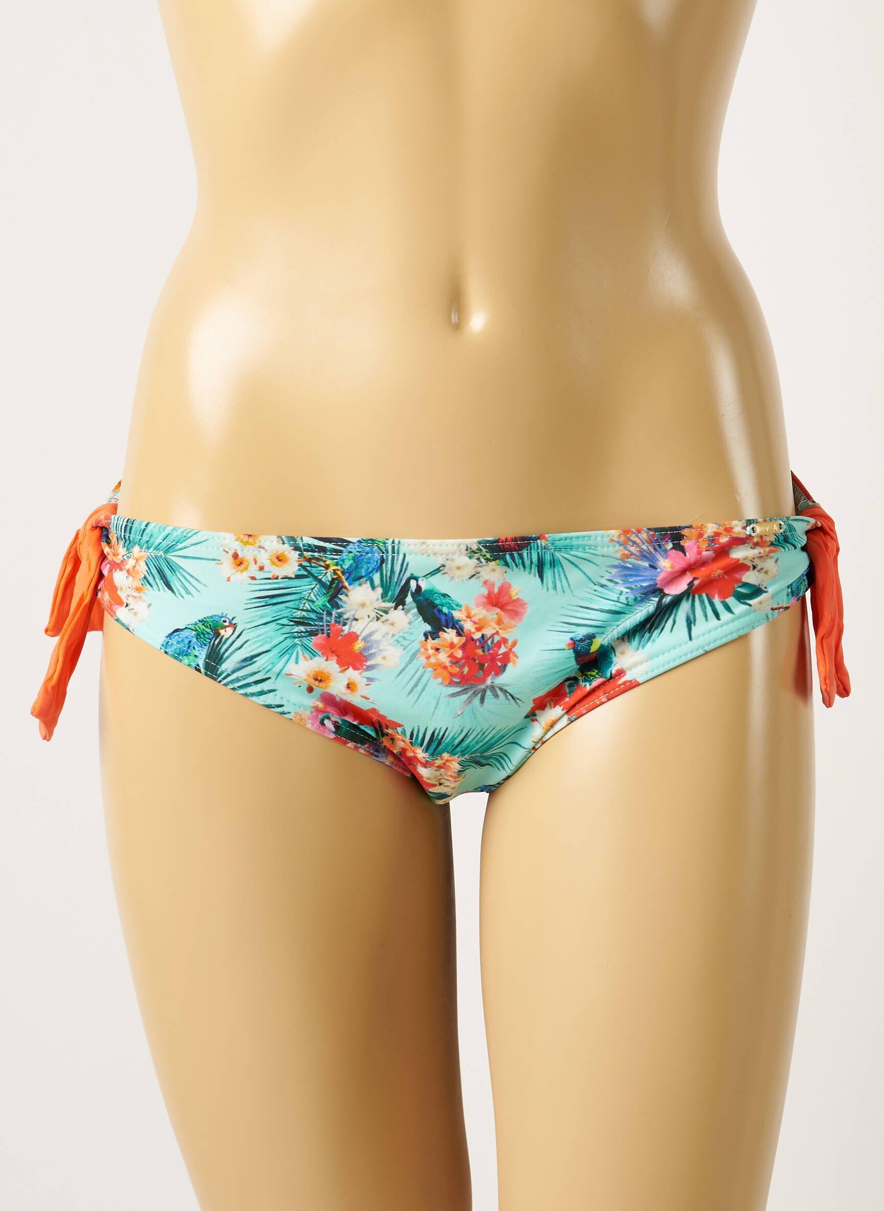 Maudymosi kelnaitės gėlių raštas bikini mėlyna LIVIA moteris