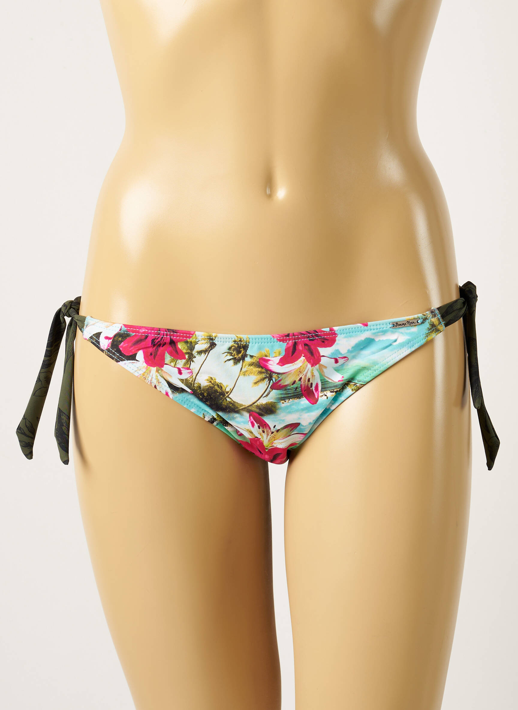 Maudymosi kelnaitės gėlių raštas bikini mėlyna BANANA MOON moteris