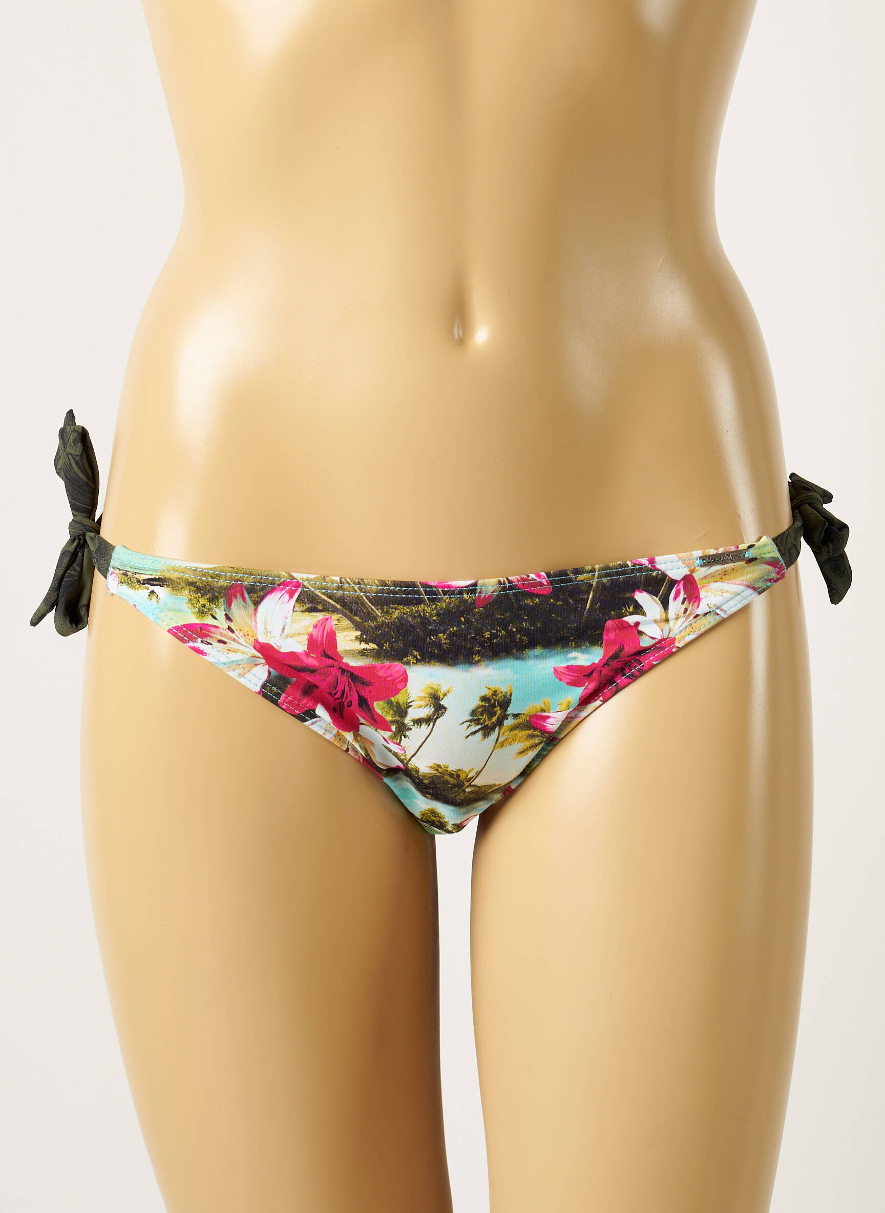 Maudymosi kelnaitės gėlių raštas bikini mėlyna BANANA MOON moteris